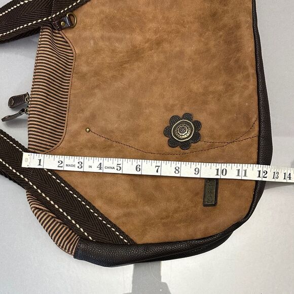 🌼 Chala Brown & Tan Shoulder Tote Bag – Stylish & Spacious 🌼 1690 - Picture 12 of 13